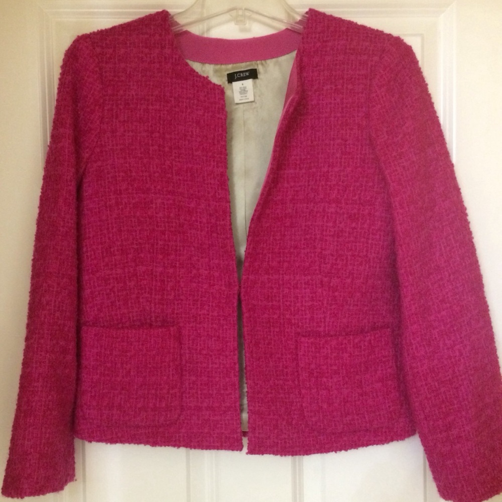 JCrew Pink Astrid Boucle Jacket